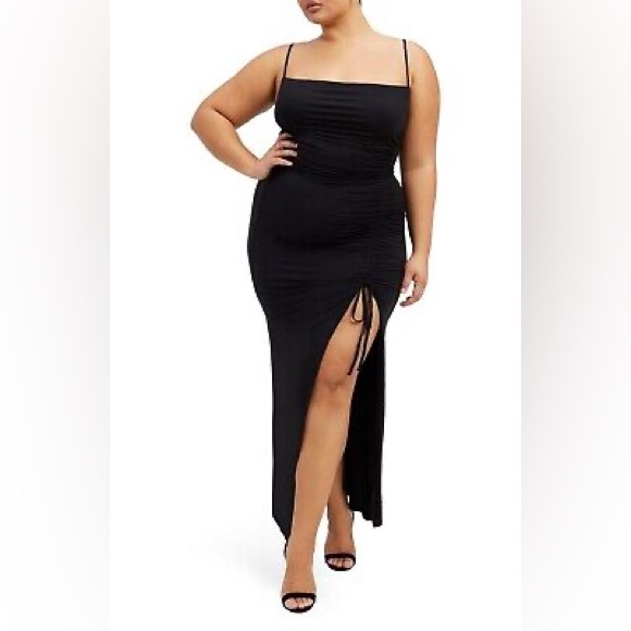 Good American 7 (4XL) Slinky Jersey Midi Dress - Picture 1 of 12